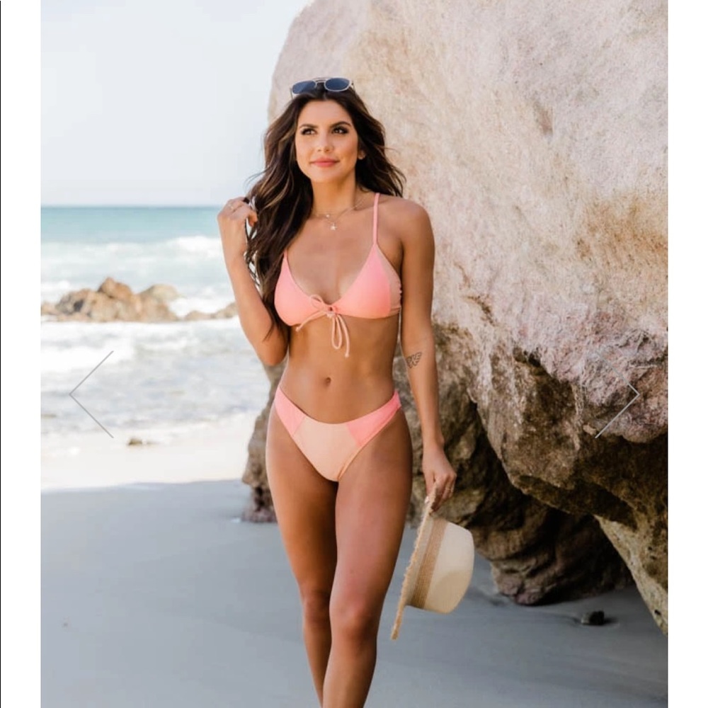 Pink Lily Sandcastle Queen Peach Bikini